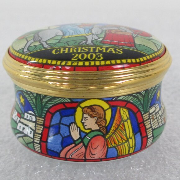 BILSTON & BATTERSEA 2003 ENAMEL CHRISTMAS BOX - Picture 5 of 14